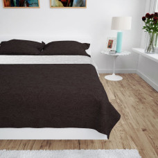 Dvostransko prešito pregrinjalo 170x210 cm krem in rjavo